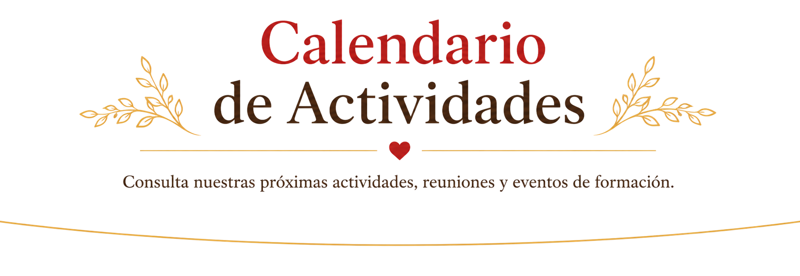 Calendario de actividades voces por la vida